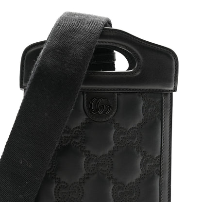 Gucci Nylon Calfskin Enamel GG Matelasse Mini Top Slip Handle Crossbody Bag Black 8 of 10