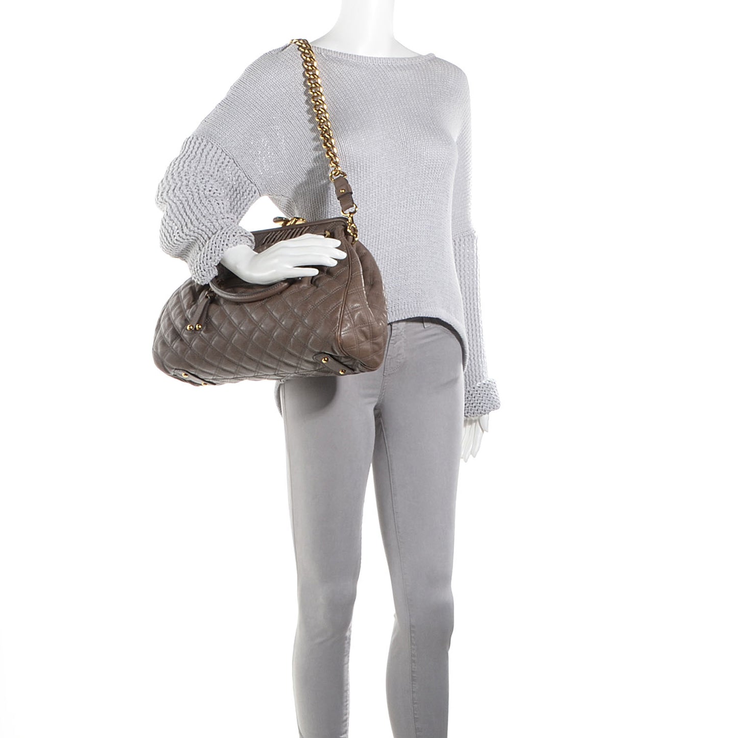 Quilted Leather Stam Mouse Grey