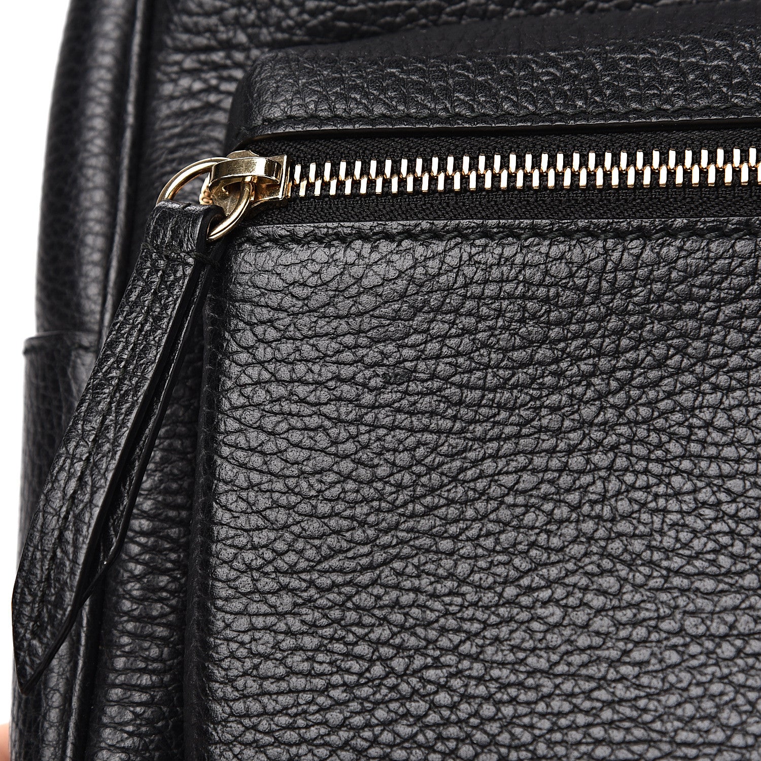 Gucci Pebbled Calfskin Soho Chain Backpack Black 9 of 10