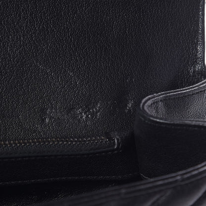 Saint Laurent Sheepskin Matelasse Chevron Monogram Large College Satchel Black 7 of 12