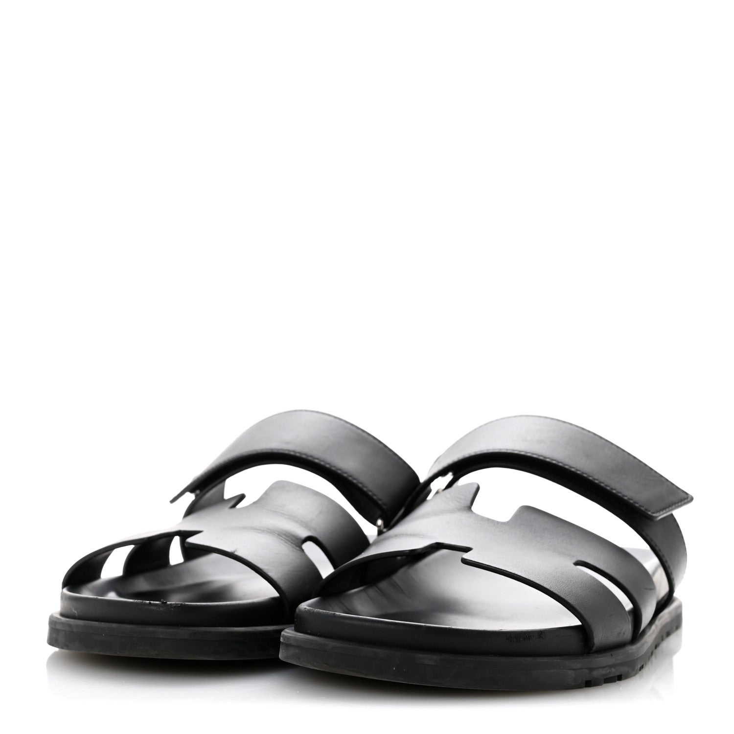 Hermes Calfskin Womens Chypre Sandals 40 Black 4 of 9