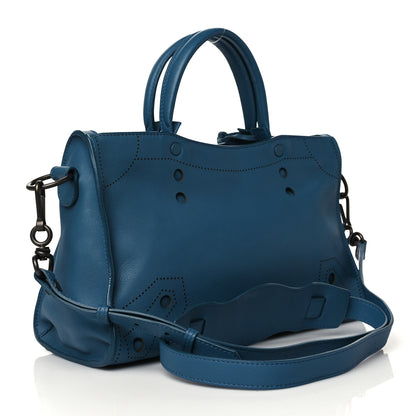 Balenciaga Veau Soyeux Perforated Blackout Hardware S City Bleu Canard 2 of 10