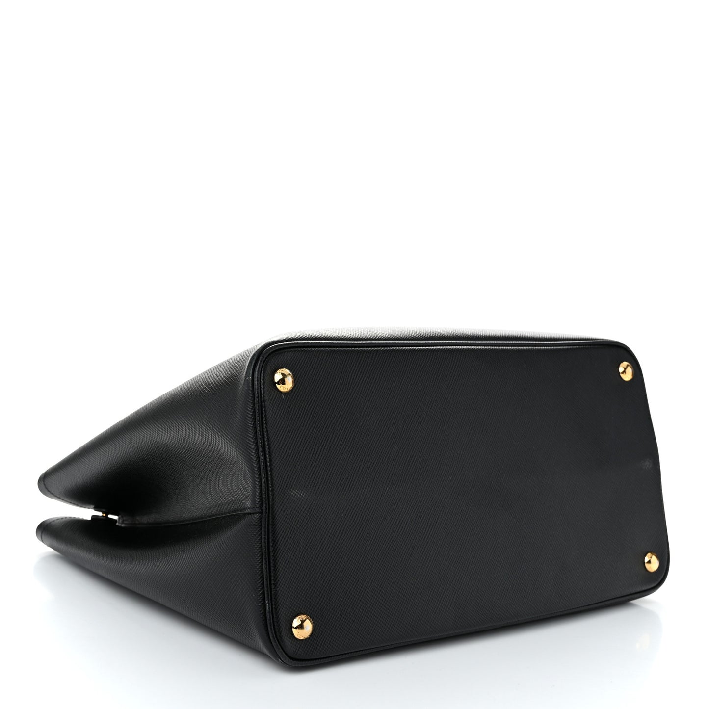 Saffiano Cuir Large Double Bag Black