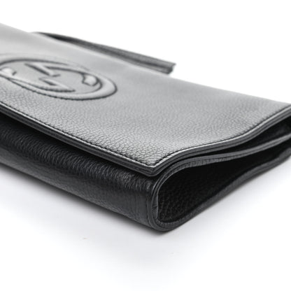 Gucci Pebbled Calfskin Medium Soho Clutch Black 9 of 9