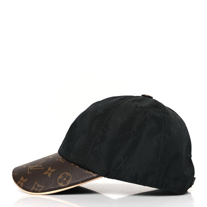 Louis Vuitton Polyester Silk Monogram LV Get Ready Cap M Black 3 of 8