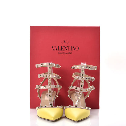Valentino Garavani Nappa Rockstud Ankle Strap 65mm Pumps 37 Naples Yellow Poudre 10 of 10