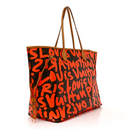 Louis Vuitton Monogram Graffiti Neverfull GM Orange 3 of 13