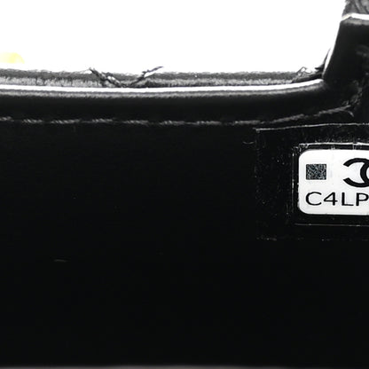 Chanel Shiny Aged Calfskin Quilted Mini Nano Kelly Shopper Black 7 of 11