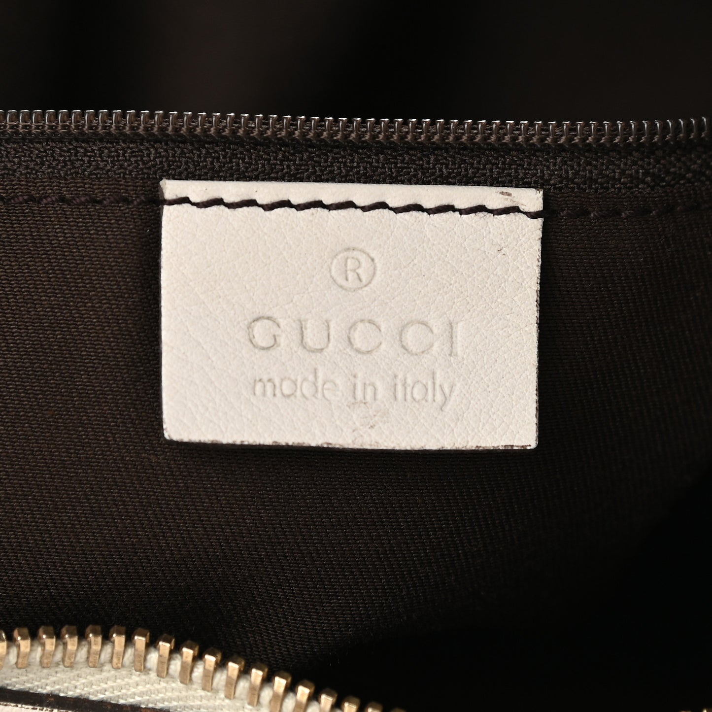 Monogram Medium D Gold Ring Hobo White