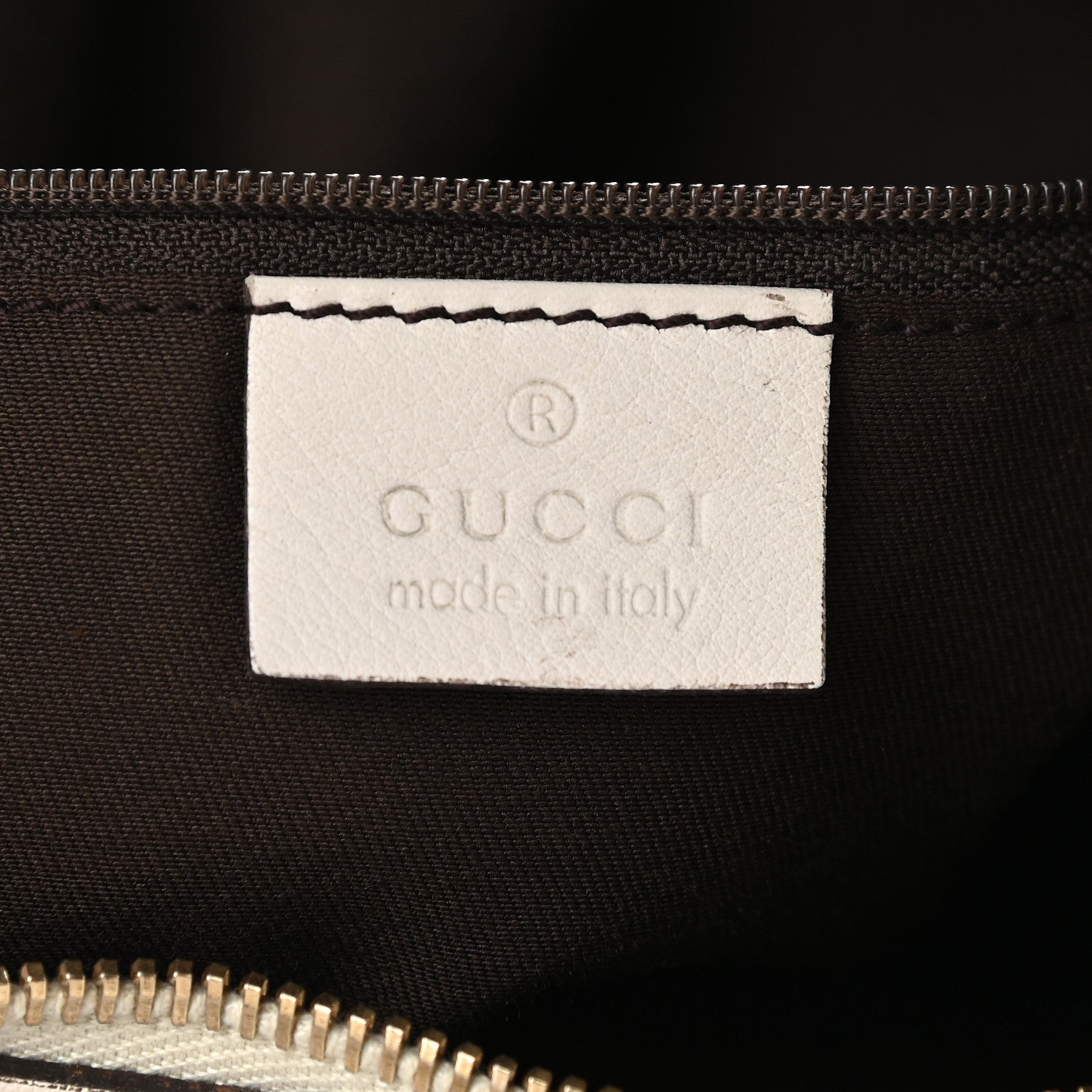 Gucci Monogram Medium D Gold Ring Hobo White 6 of 12