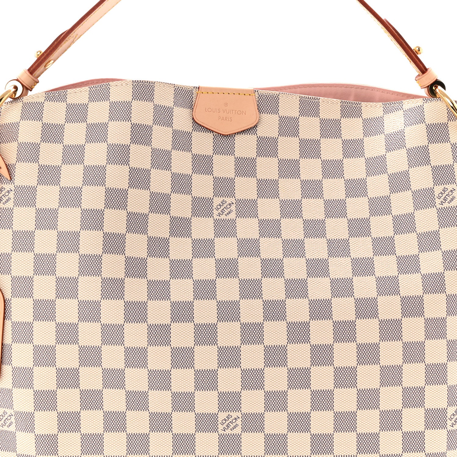 Louis Vuitton Damier Azur Graceful MM Rose Ballerine 7 of 9