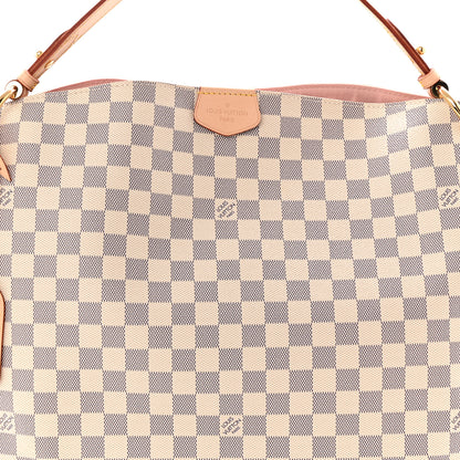 Louis Vuitton Damier Azur Graceful MM Rose Ballerine 7 of 9