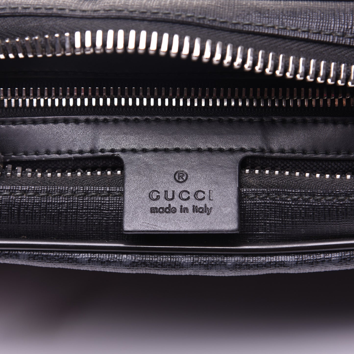 Soft GG Supreme Monogram Web Belt Bag Black Grey