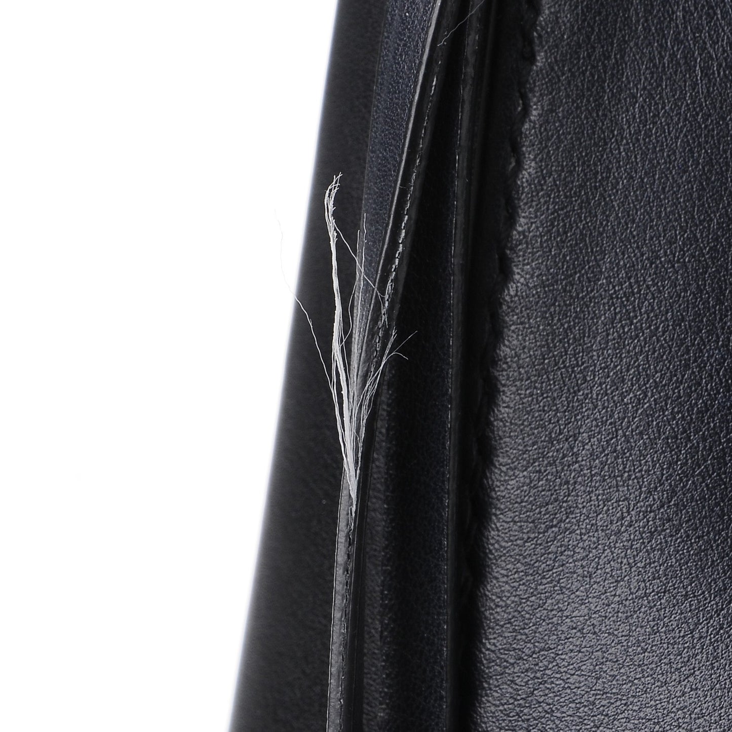Smooth Calfskin Medium Bi-Color Edge Shoulder Bag Black Navy