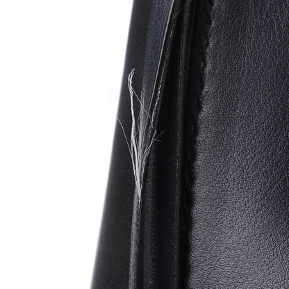 Celine Smooth Calfskin Medium Bi-Color Edge Shoulder Bag Black Navy 9 of 9