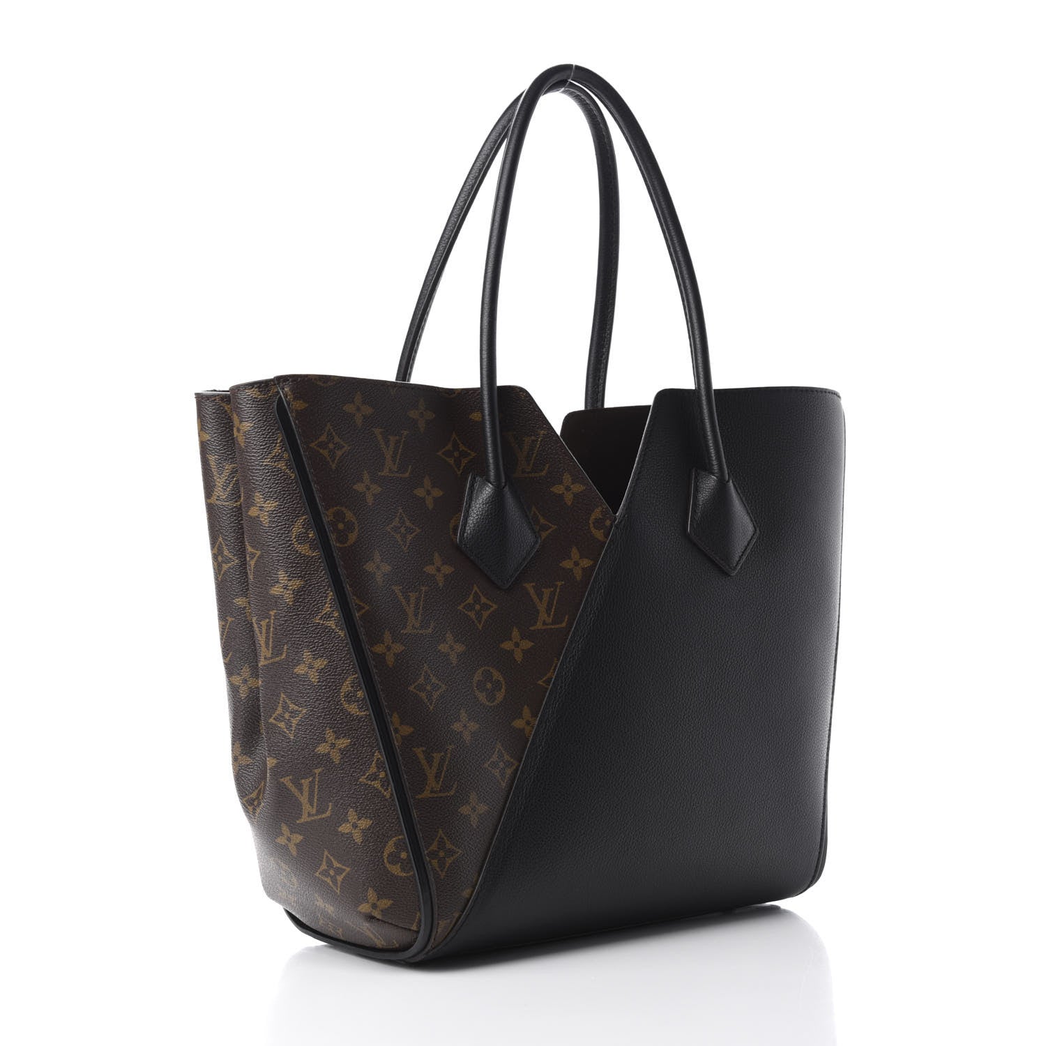 Louis Vuitton Calfskin Monogram Kimono Tote Black 2 of 8