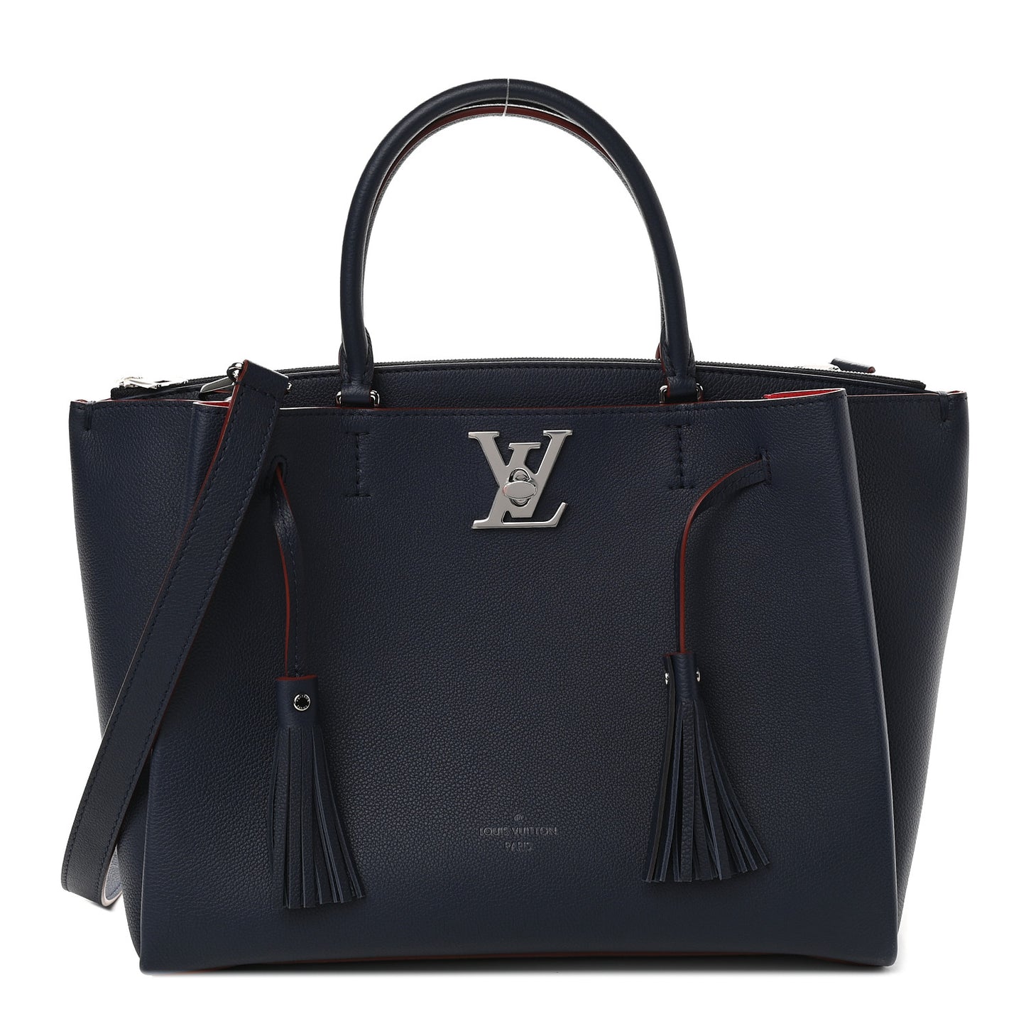 Calfskin Lockmeto Marine Rouge