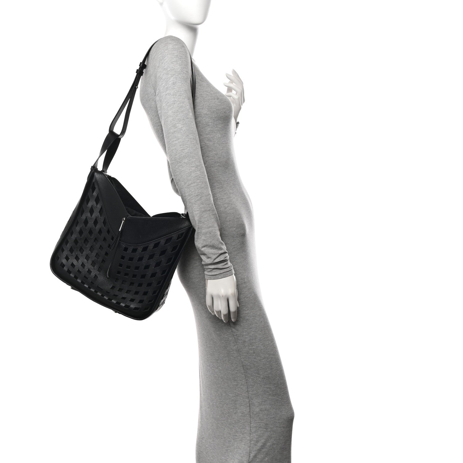 Loewe Calfskin Medium Tulip Hammock Shoulder Bag Black 2 of 15