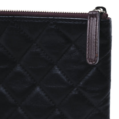 Chanel Lambskin Quilted Medium Cosmetic Case Black 8 of 9