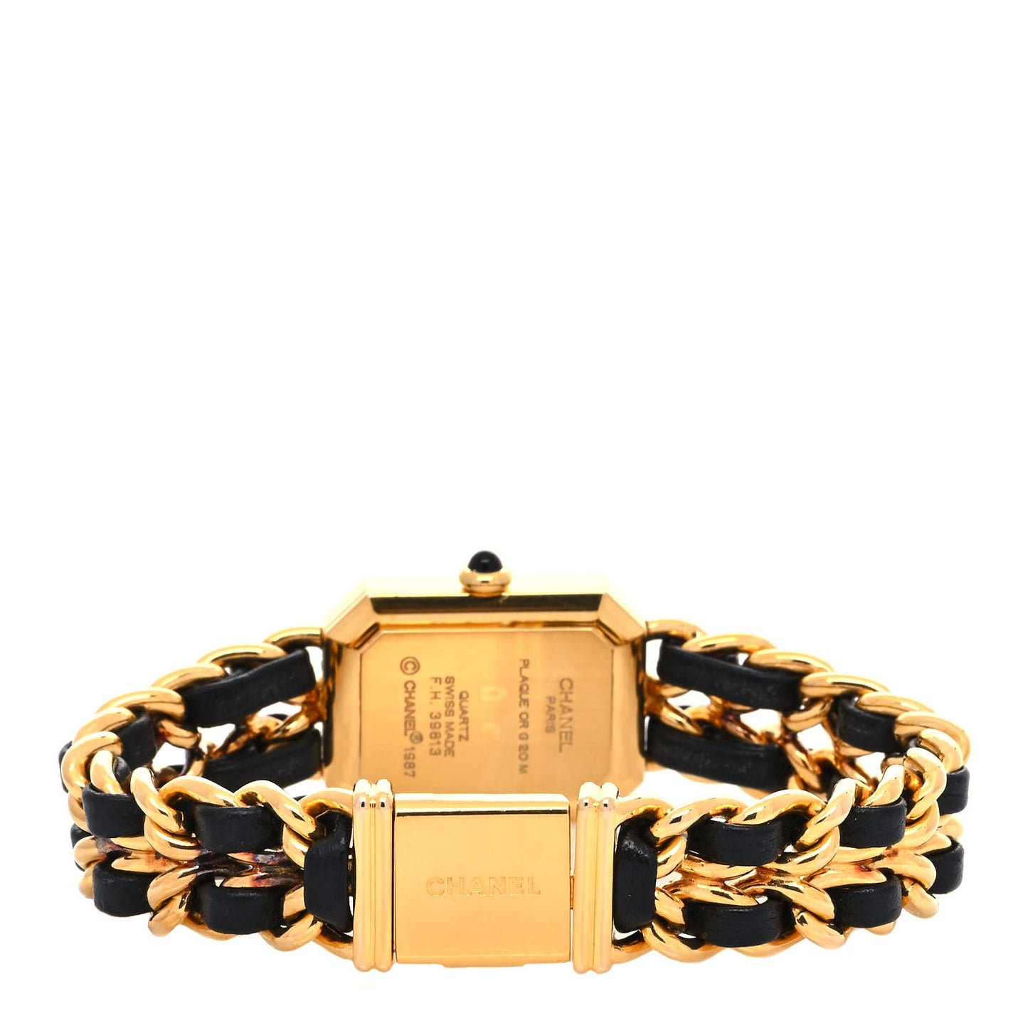 Stainless Steel Lambskin 20mm Chain Premiere Quartz Watch Gold L