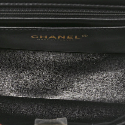 Chanel Patent Enamel Quilted Small Coco Hearts Square Flap Black 5 of 10