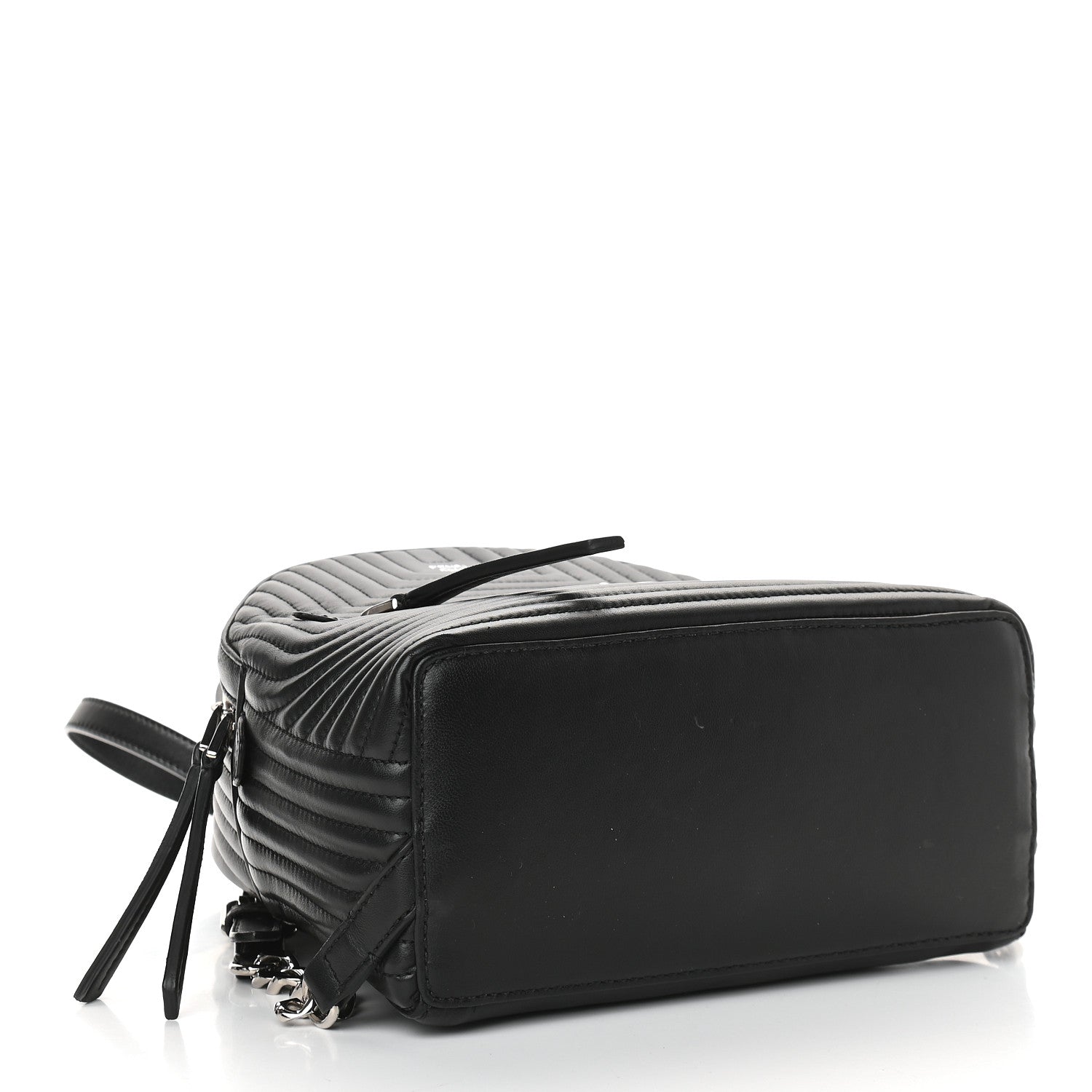 Fendi Shiny Nappa Trapuntata Mini Backpack Black 4 of 9