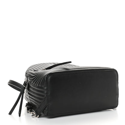 Fendi Shiny Nappa Trapuntata Mini Backpack Black 4 of 9