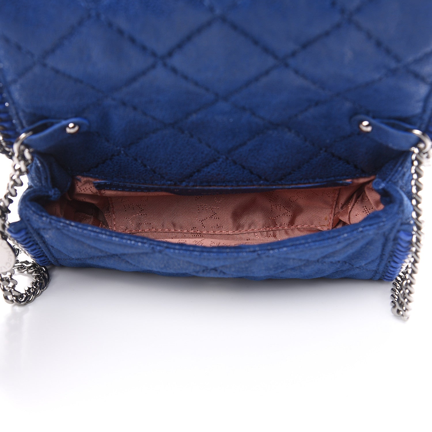 Stella McCartney Shaggy Deer Quilted Falabella Crossbody Bag Blue 5 of 9
