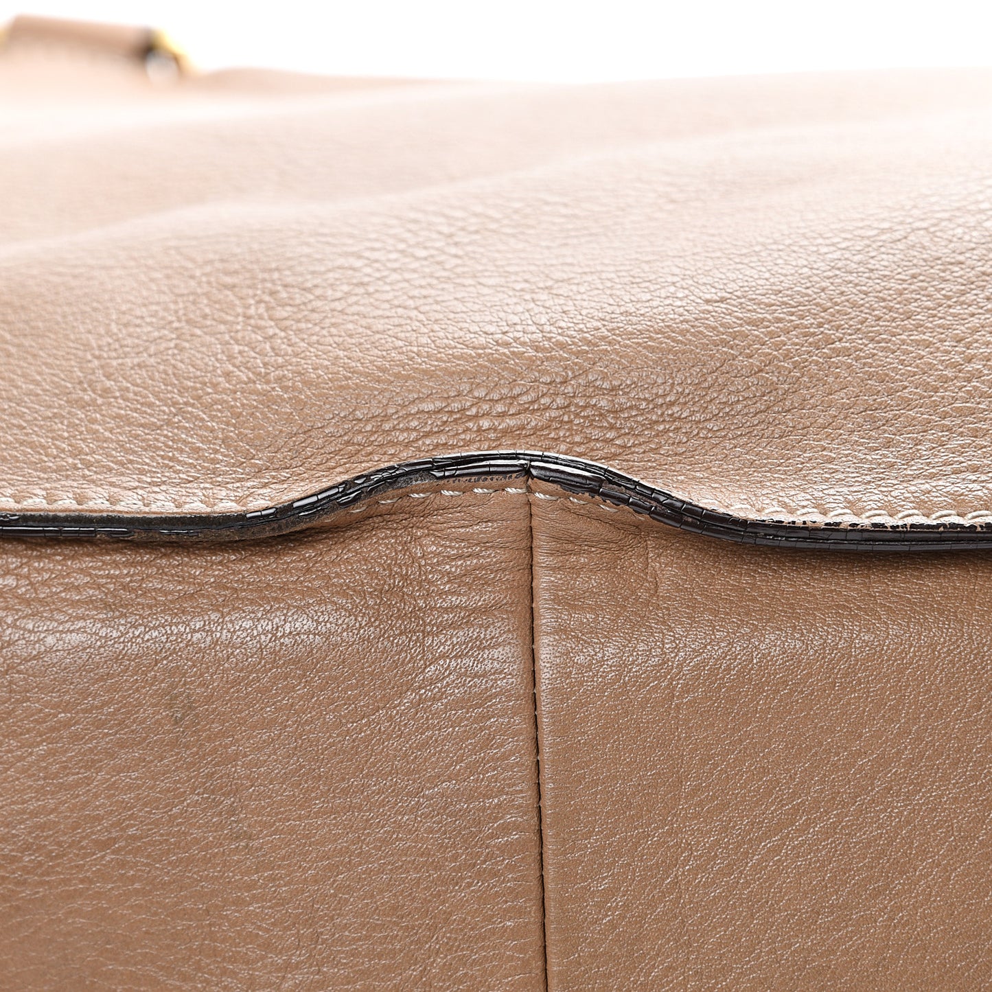 Calfskin Large Marcie Satchel Nut