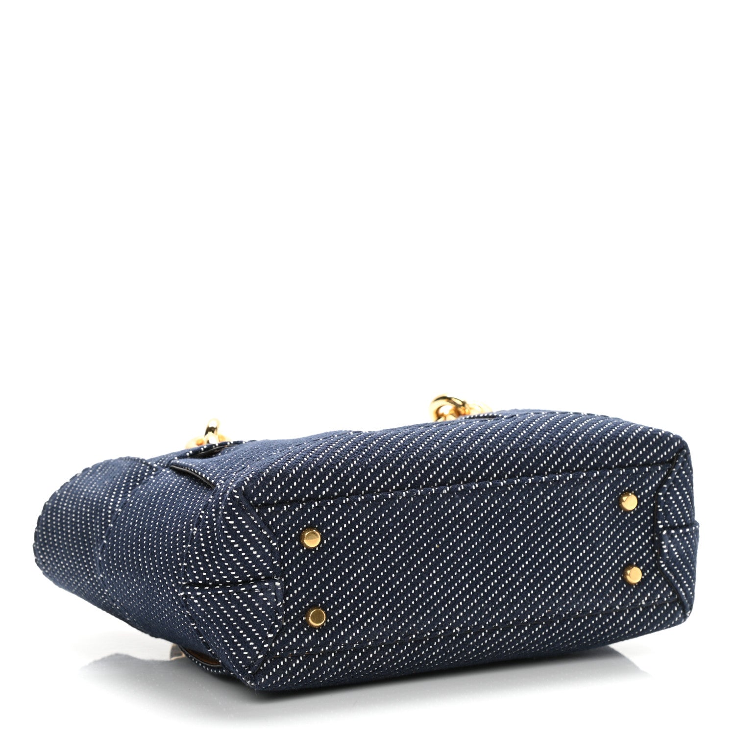 Bottega Veneta Denim Maxi Intrecciato High Frequency Chain Tote Indigo 5 of 10