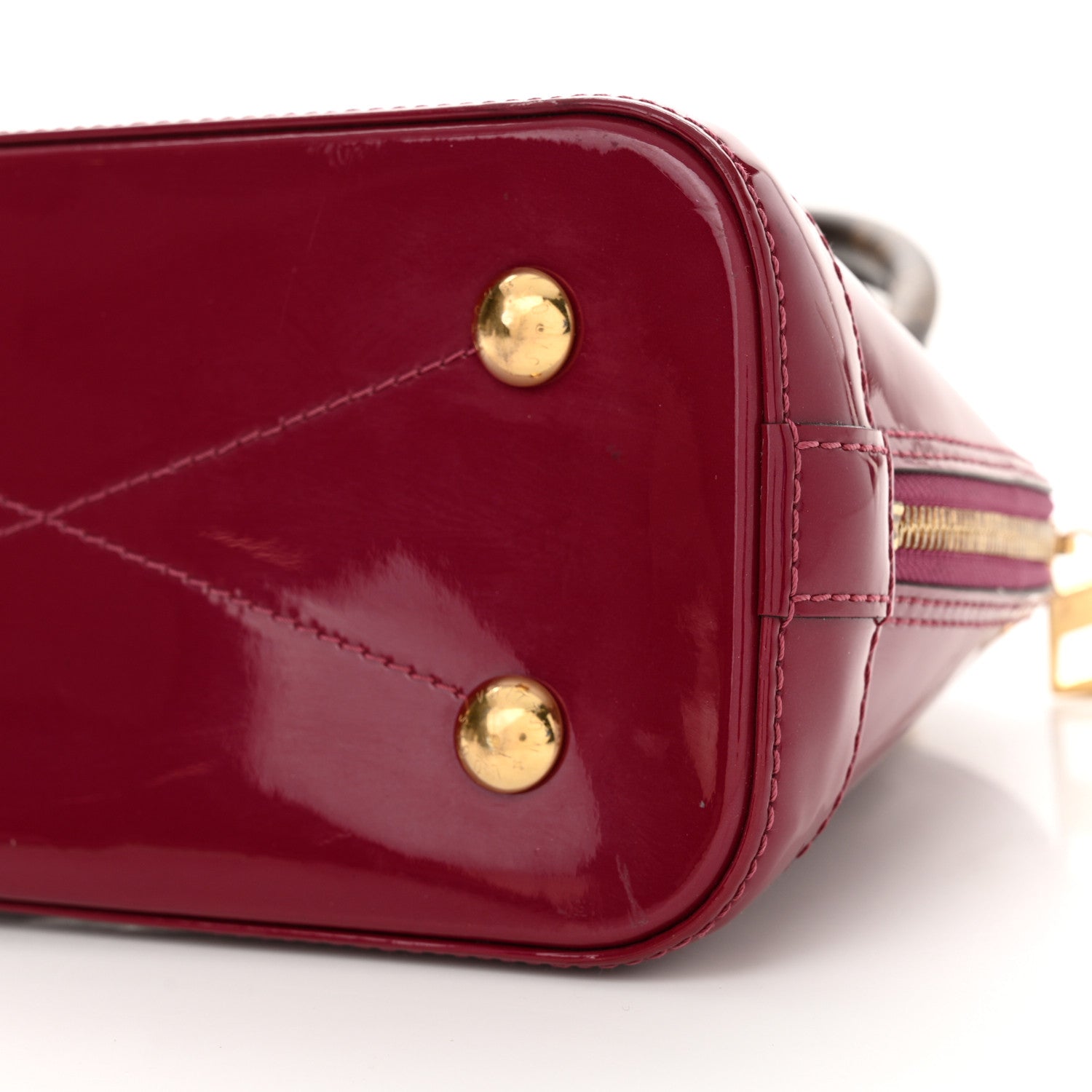 Louis Vuitton Patent Monogram Alma BB Magenta 10 of 11