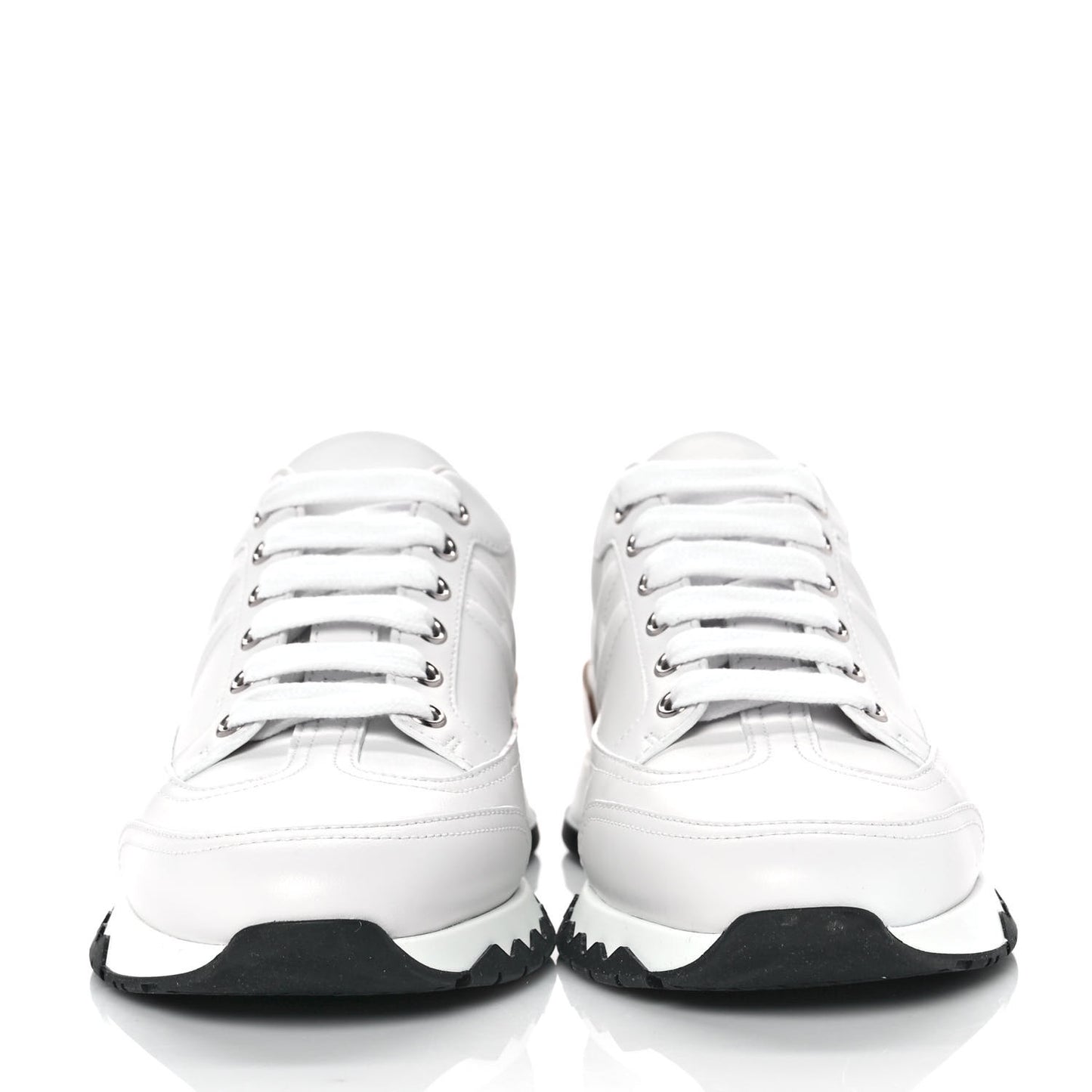 Calfskin Womens Trail Sneakers 38 White