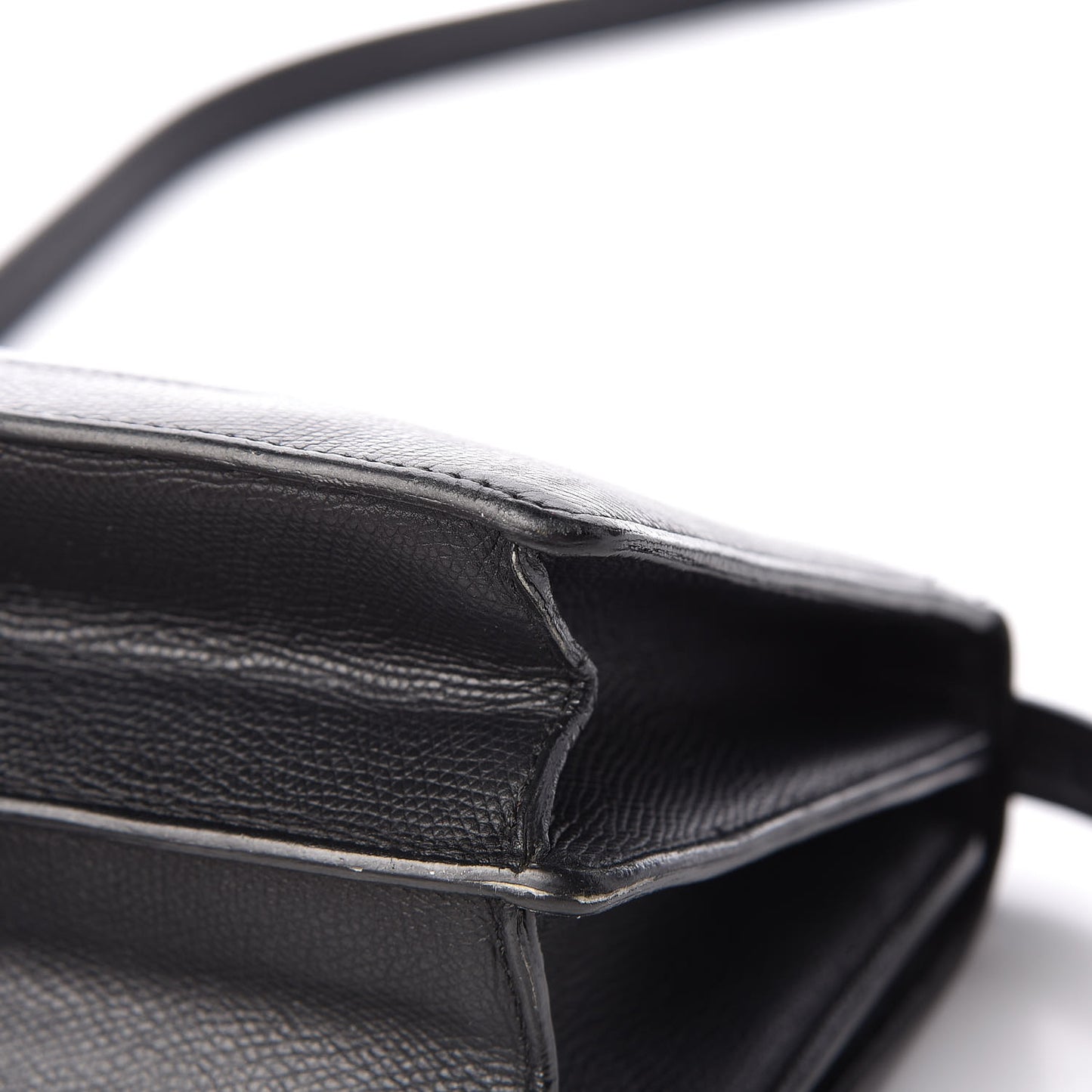 Baby Grained Calfskin Small Case Flap Black
