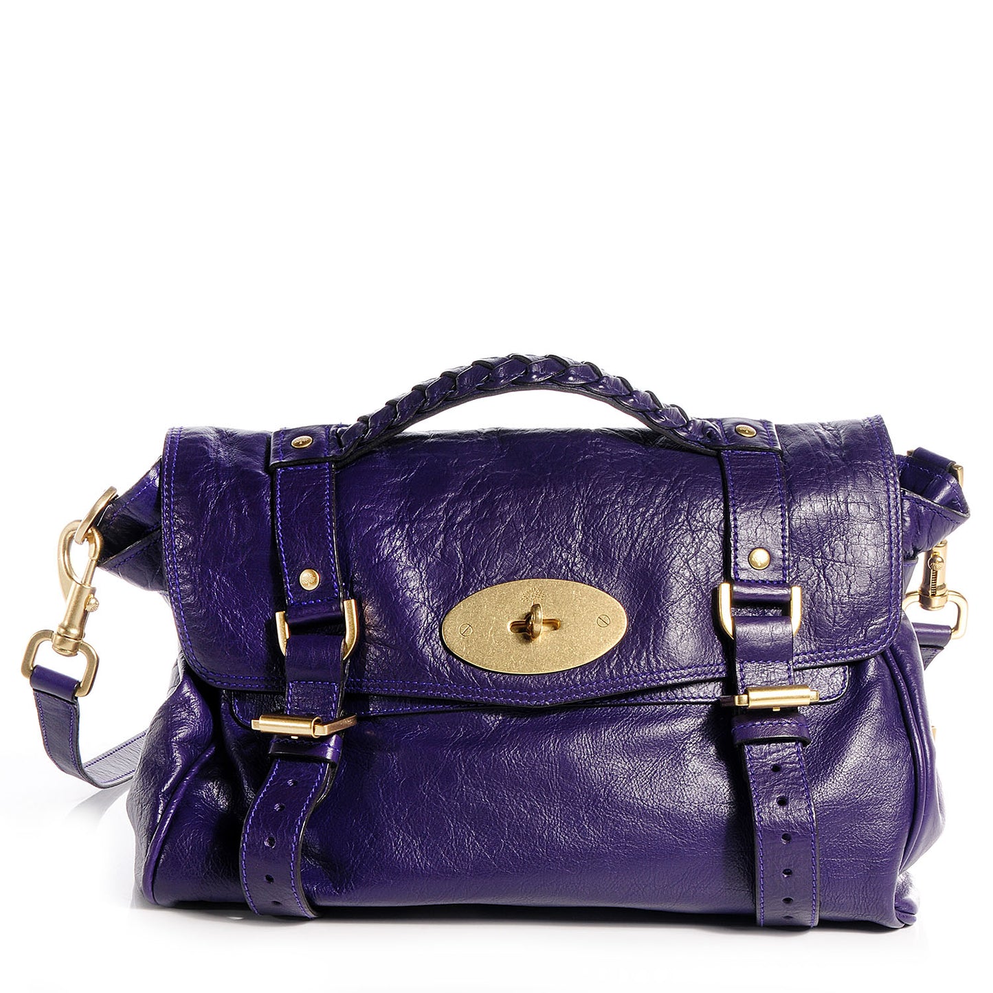 Soft Buffalo Leather Medium Alexa Grape