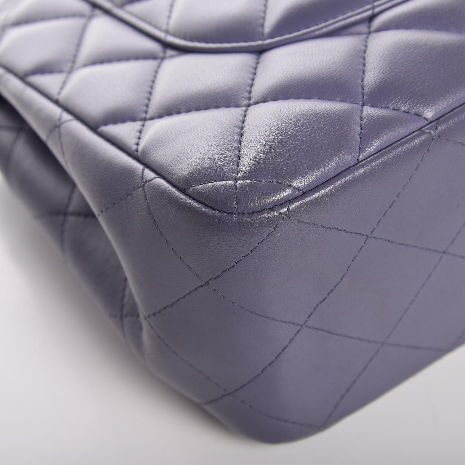 Chanel Lambskin Quilted Jumbo Double Flap Light Purple 14 of 16