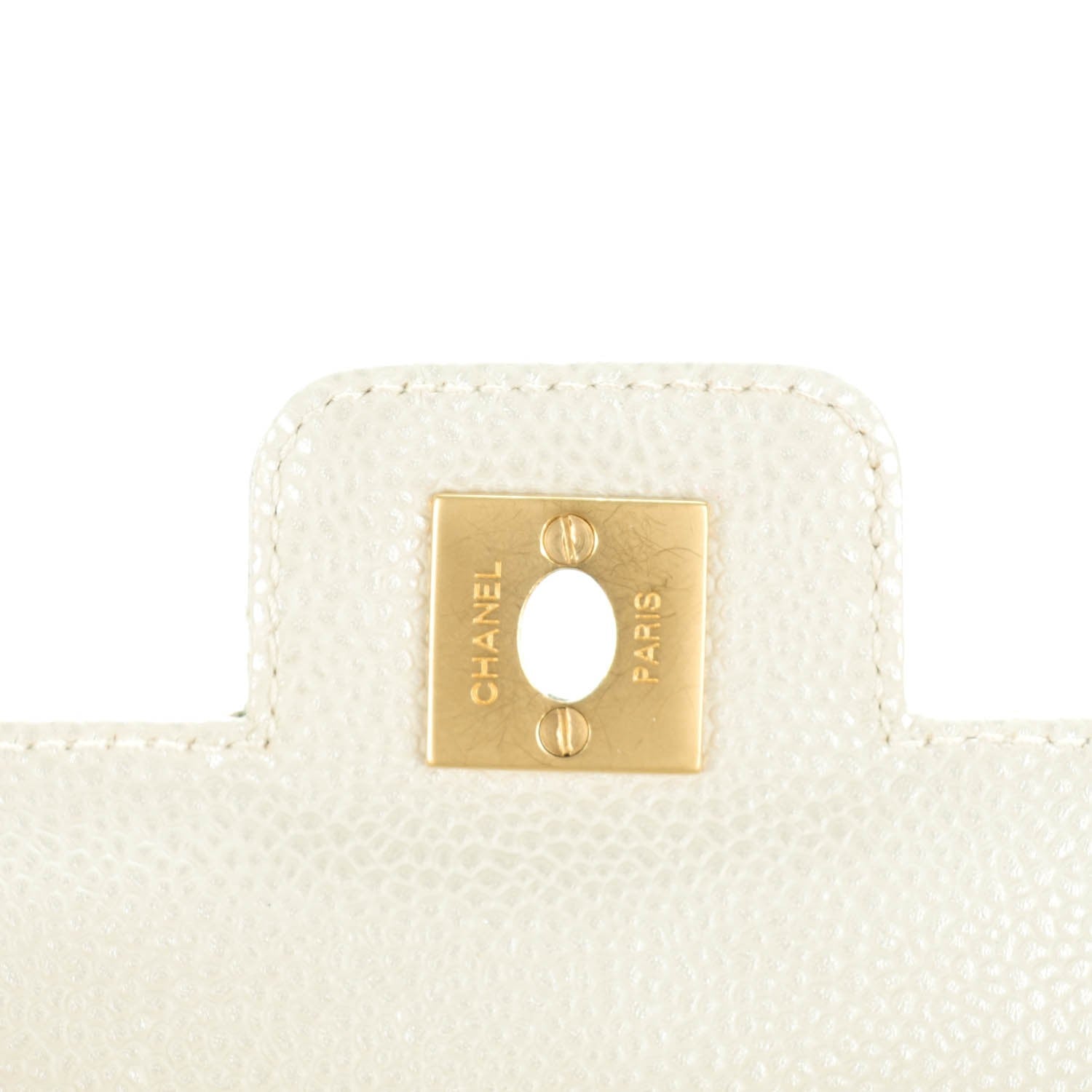 Chanel Caviar Quilted Mini Evening Bag Pearl 8 of 10