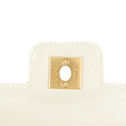 Chanel Caviar Quilted Mini Evening Bag Pearl 8 of 10