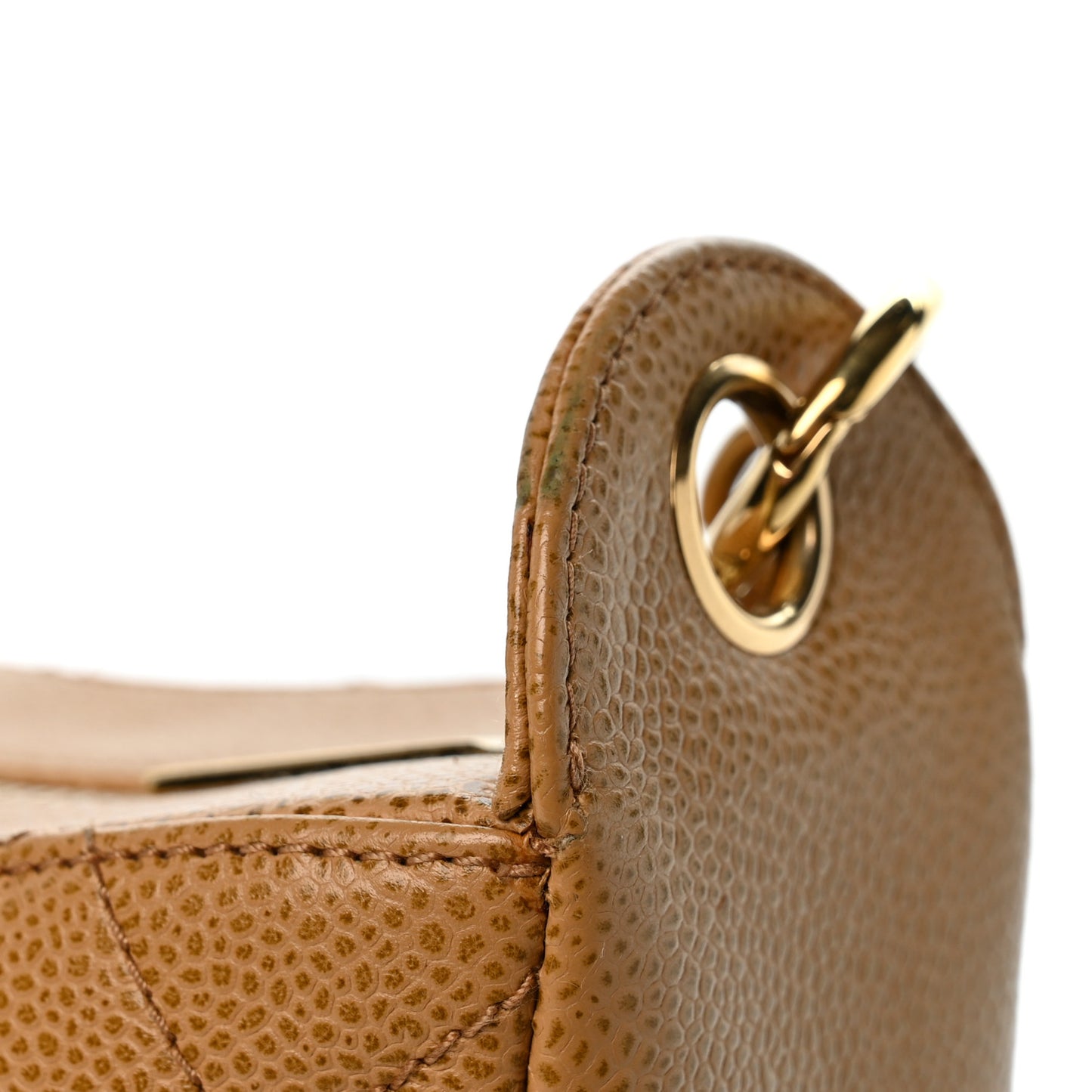 Caviar Quilted Timeless CC Shoulder Bag Beige