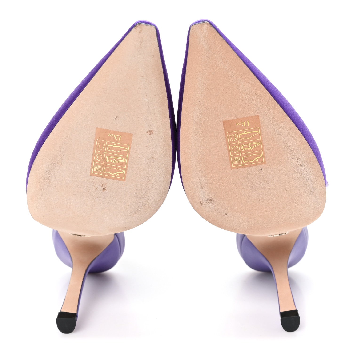 Christian Dior Satin Ribbon J Adior Slingback 100mm Pumps 38 Purple 6 of 10