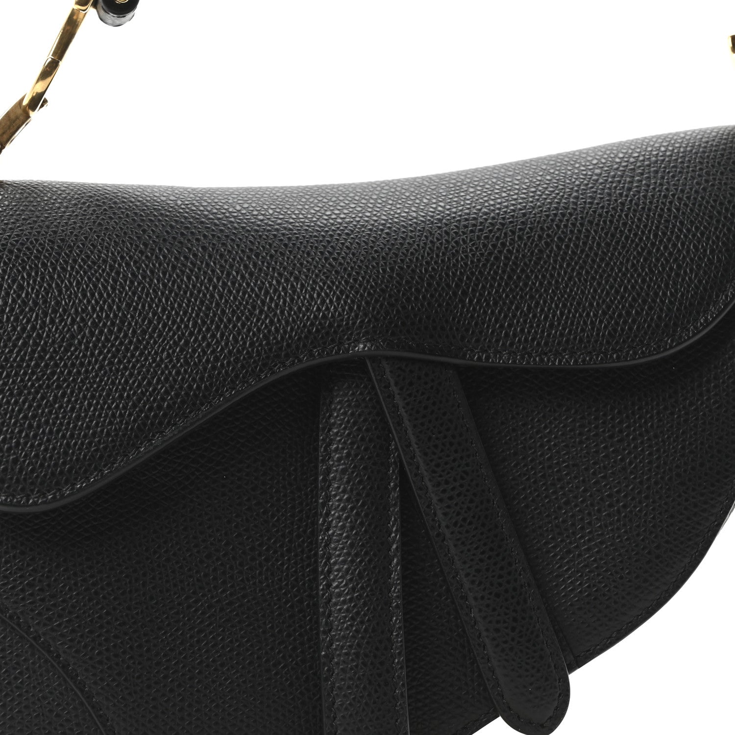 Christian Dior Grained Calfskin Mini Saddle Bag Black 8 of 10