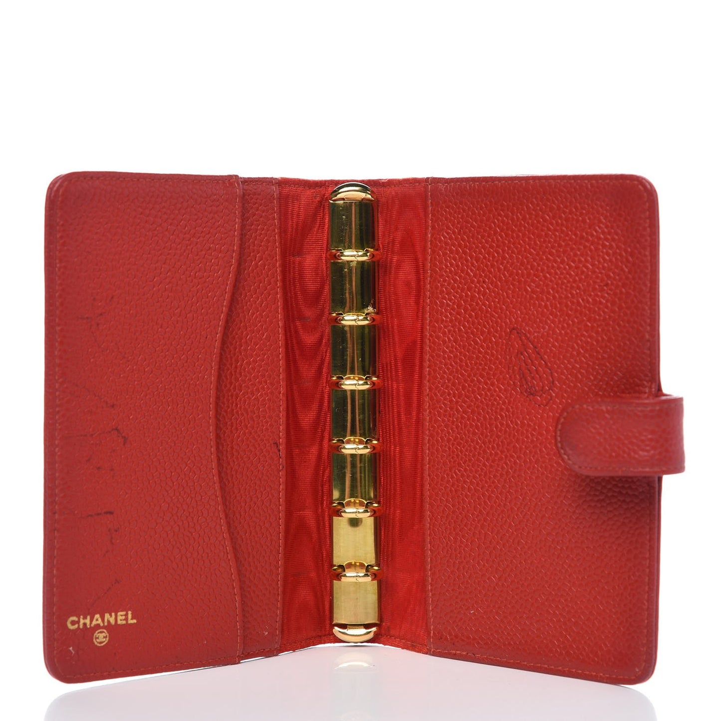 Caviar CC Small Ring Agenda Planner Red