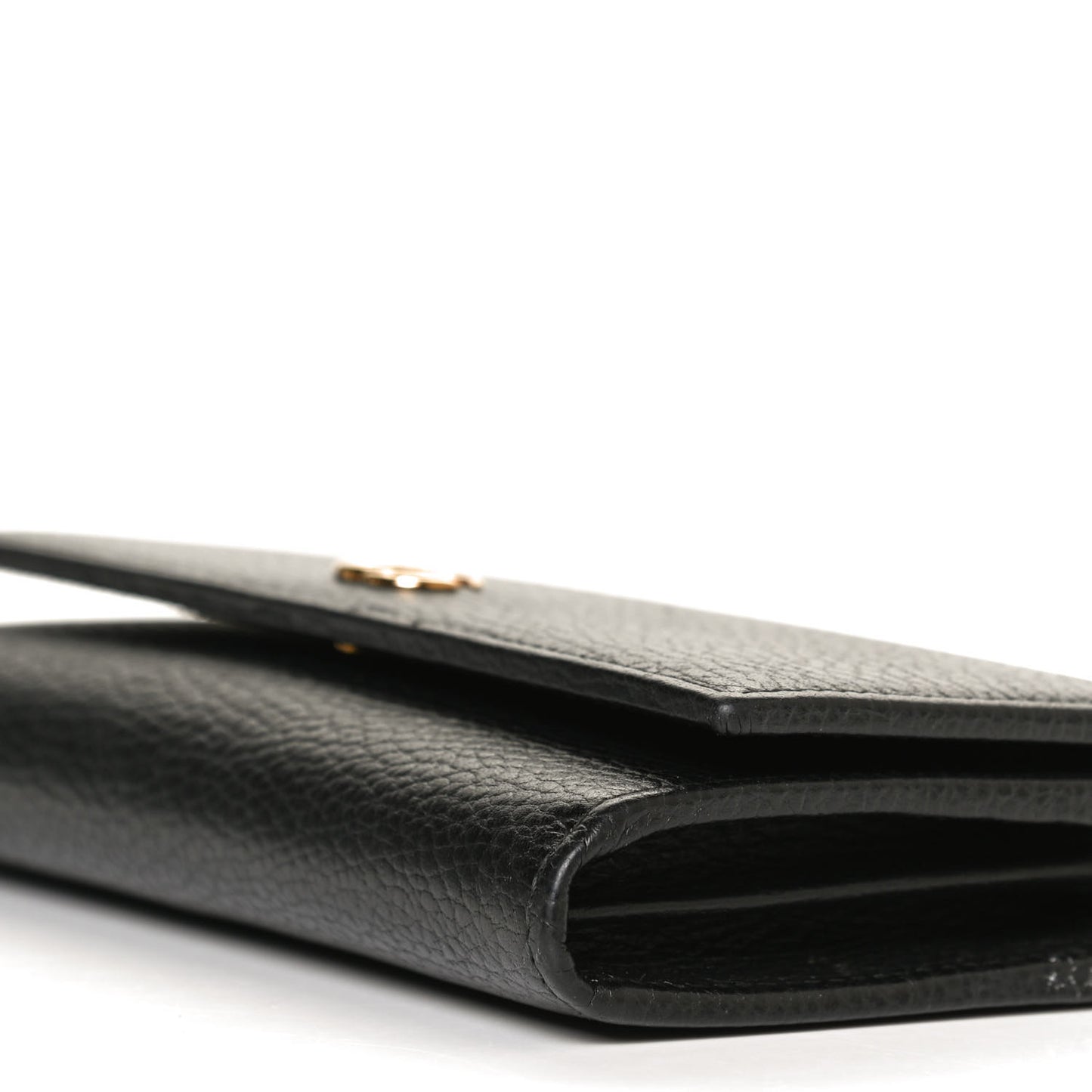 Calfskin Petite GG Marmont Wallet Chain Bag Black