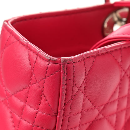 Christian Dior Lambskin Cannage Large Lady Dior Fuchsia 13 of 17