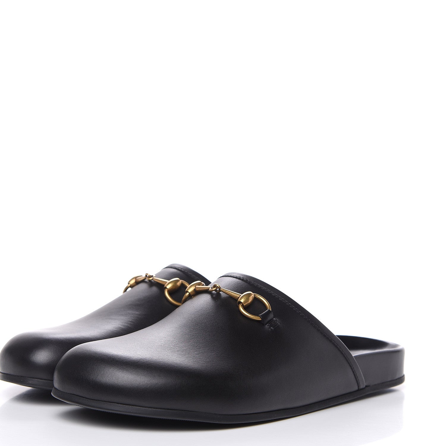 Gucci Calfskin Mens Horsebit River Slippers 10 Black 3 of 9