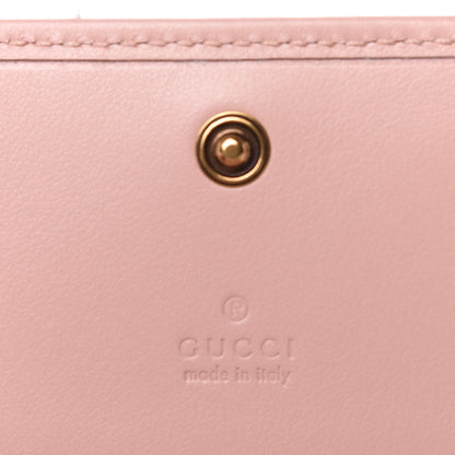 Gucci Calfskin Matelasse GG Marmont Card Case Wallet Perfect Pink 5 of 9