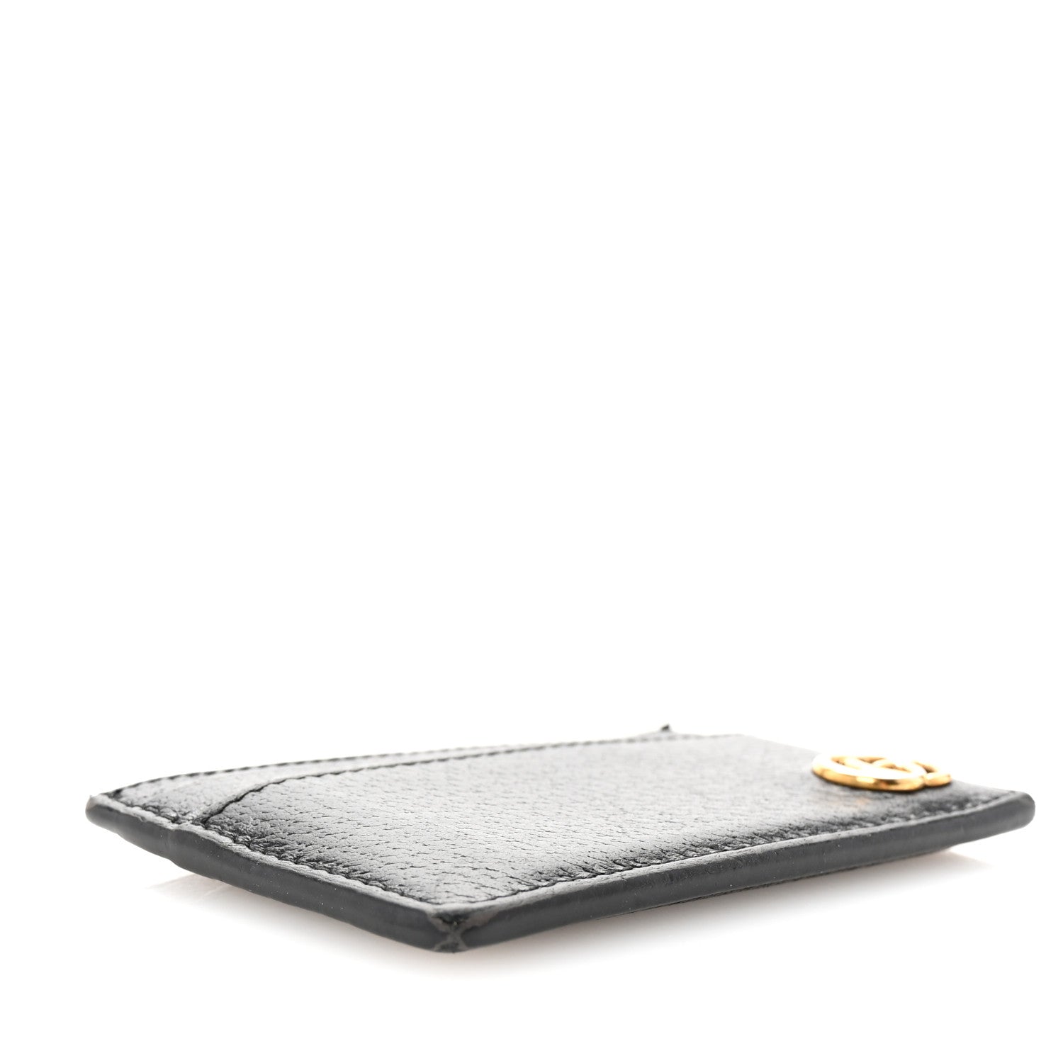 Gucci Calfskin Boar Effect GG Marmont Card Holder Black 4 of 6