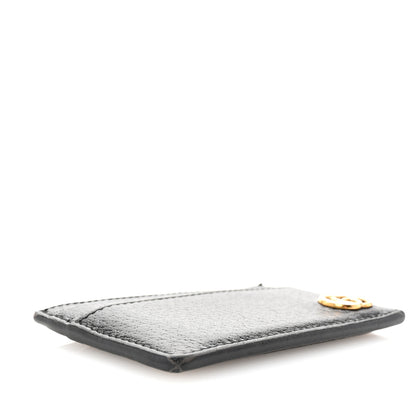 Gucci Calfskin Boar Effect GG Marmont Card Holder Black 4 of 6