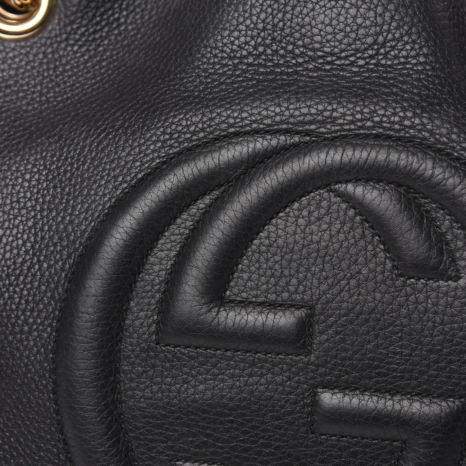 Gucci Pebbled Calfskin Medium Soho Chain Shoulder Bag Black 13 of 18
