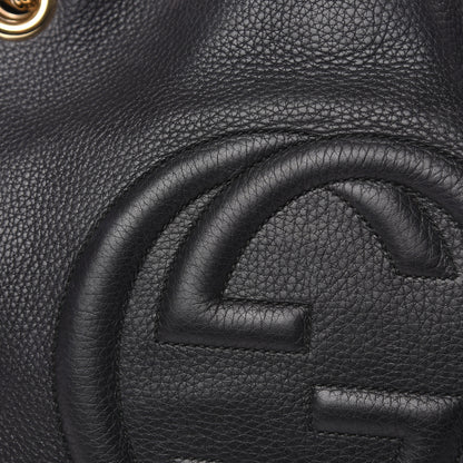 Gucci Pebbled Calfskin Medium Soho Chain Shoulder Bag Black 13 of 18