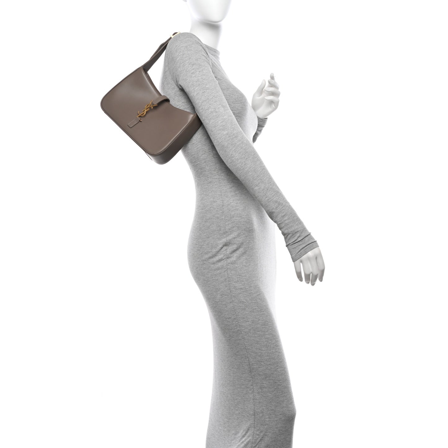 Smooth Calfskin Le 5 A 7 Hobo Taupe